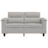 vidaXL Divano a 2 Posti Grigio Chiaro 120 cm in Tessuto Microfibra