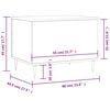 vidaXL Tavolino da Salotto Rovere Fumo 60x44,5x45 cm Legno Multistrato