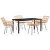 vidaXL Set da Pranzo per Giardino 5 pz Marrone