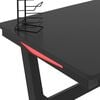 vidaXL Scrivania da Gaming con LED e Gambe a Z Nera 110x60x75 cm