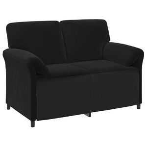 vidaXL Divano a 2 Posti Nero 138 x 83 x 95 cm Velluto