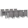 vidaXL Set da Pranzo per Giardino 9 pcs Bianco Polipropilene