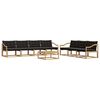 vidaXL Set di divani da esterno 8 pcs Bianco e nero