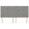 vidaXL Testiera Grigio Chiaro 200x5x118/128 cm Velluto