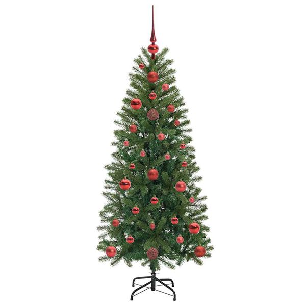 vidaXL Albero di Natale artificiale con 150 LED Verde 120 cm PE e PVC