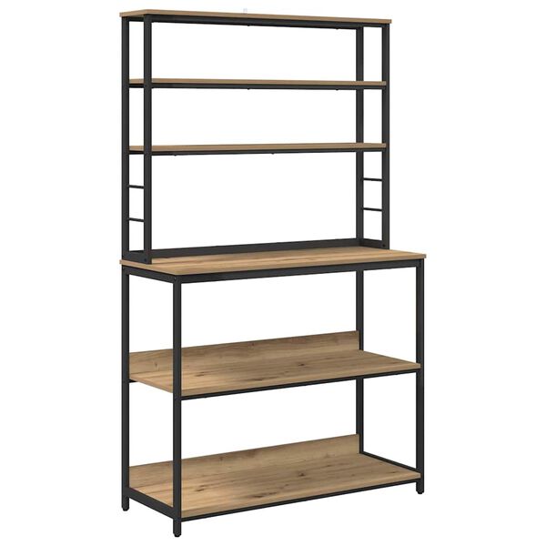 vidaXL Mensola da cucina Rovere artigianale 100 x 40 x 168 cm