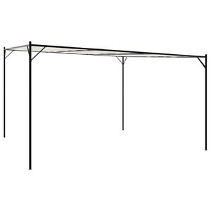 vidaXL Gazebo Bianco 4x4 m 180 g/m&sup2; Tessuto e Acciaio
