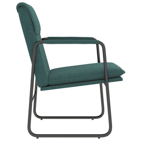 vidaXL Sedia Lounge Verde Scuro 55x64x80 cm in Tessuto