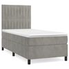 vidaXL Giroletto a Molle con Materasso Grigio Chiaro 80x200 cm Velluto