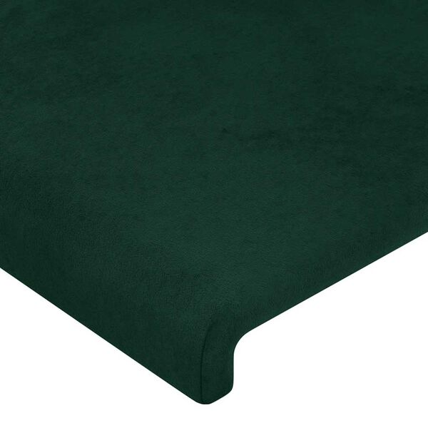 vidaXL Testiera Verde Scuro 200x5x118/128 cm Velluto