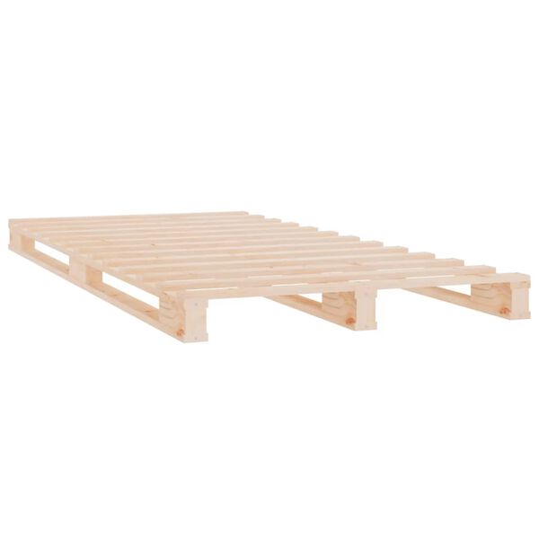 vidaXL Letto a Pallet 90x190 cm Single in Legno Massello di Pino