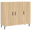 vidaXL Credenza Rovere Sonoma 90x34x80 cm in Legno Multistrato