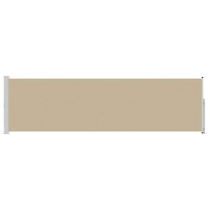 vidaXL Tenda laterale retrattile Beige 600 x 160 cm Poliestere