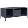 vidaXL Tavolino Antracite 101,5x50x43,5cm in Acciaio Laminato a Freddo