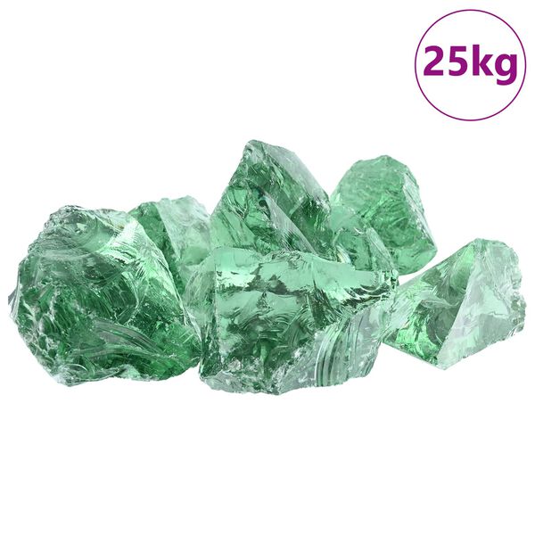 vidaXL Sassi da Giardino Verde chiaro 12 cm Vetro