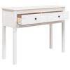 vidaXL Tavolo Consolle Bianco 100x35x75 cm in Legno Massello di Pino