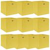 vidaXL Scatole Portaoggetti 10pz Gialle 32x32x32 cm Tessuto