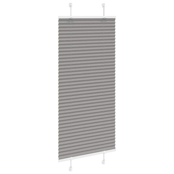 vidaXL Tenda Plissettata Antracite 65x150 cm Larghezza Tessuto 64,4 cm