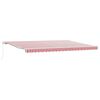 vidaXL Tenda retrattile Rosso e Bianco 500 &times; 350 cm