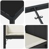 vidaXL Set da Pranzo per Giardino con cuscino 5 pcs Nero polyrattan