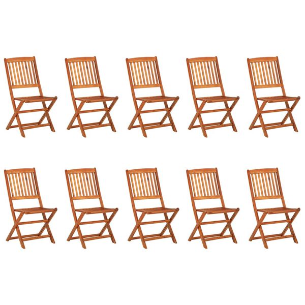 vidaXL Set da Pranzo da Giardino 11 pz 280x90x75 cm Massello di Acacia
