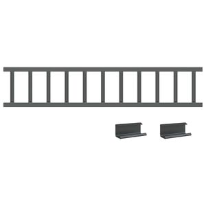 vidaXL Guardia per neve sul tetto Antracite 100 x 2,5 x 20 cm Acciaio