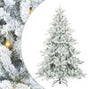 vidaXL Albero di Natale Artificiale con Rami Pieghevoli Bianco 240 cm