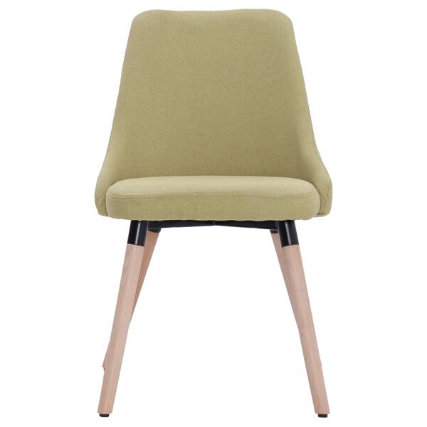 vidaXL Sedie da Pranzo Girevoli 4 pz Verde in Tessuto