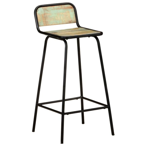 vidaXL Sedie da Bar 2 pz in Legno Massello di Recupero