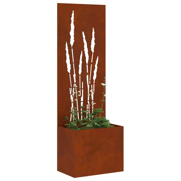 vidaXL Schermo per privacy in giardino Traforo Ruggine 50 x 140 cm