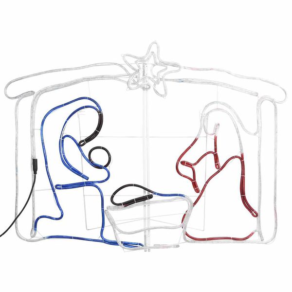 vidaXL Nativit&agrave; Decorazione di Natale 240 LED 116x41x87 cm