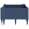 vidaXL Fioriera Giardino con Picchetti Grigio Blu 42,5x42,5x28,5 cm PP