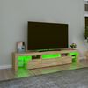 vidaXL Mobile Porta TV con Luci LED Rovere Sonoma 200x36,5x40 cm