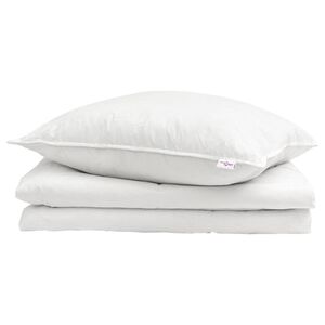 vidaXL Duvet Estivo con cuscino 2 pcs Bianco Piuma d'anatra