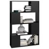 vidaXL Libreria/Divisorio Nero Lucido 80x24x124,5 cm