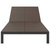 vidaXL Lettino da Sole 1-persona Marrone 206 x 62.5 x 74 cm polyrattan