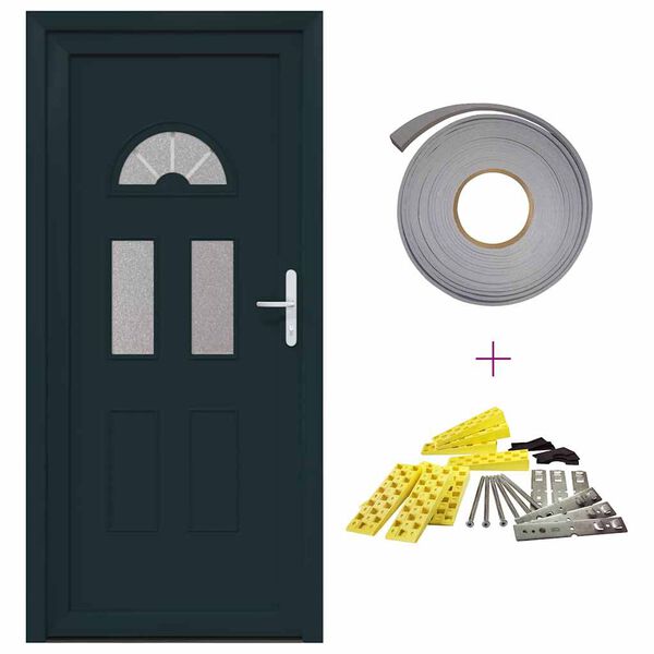 vidaXL Porta Ingresso Bianca 98x208 cm in PVC