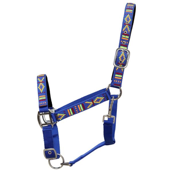 vidaXL Collare da Testa per Cavallo 2 pz in Nylon Taglia Cob Blu