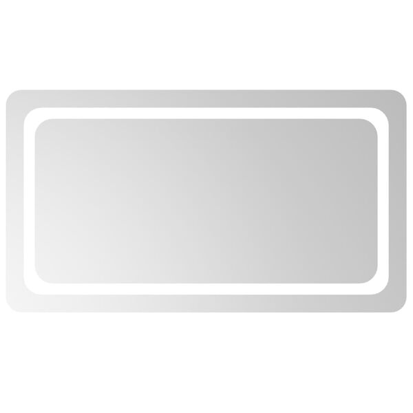 vidaXL Specchio da Bagno con Luci LED 90x50 cm