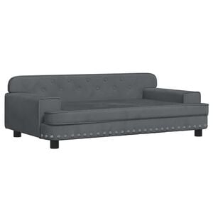 vidaXL Lettino per Cani Grigio Scuro 90x53x30 cm in Velluto
