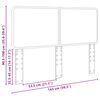 vidaXL Testiera Bianco 140 cm Legno multistrato