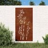 vidaXL Decorazione Muro da Giardino 105x55 cm Bamb&ugrave; in Acciaio Corten