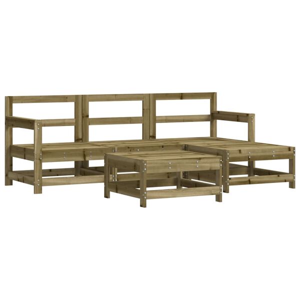 vidaXL Set Salotto da Giardino 5 pz in Legno Impregnato di Pino