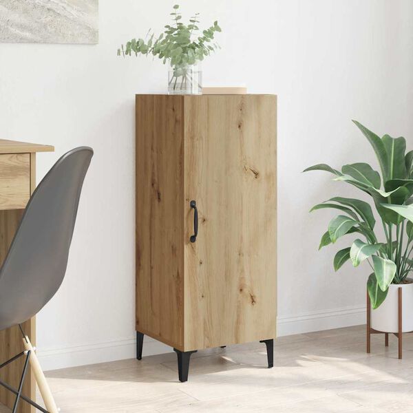 vidaXL Credenza Rovere artigianale 34,5 x 34 x 90 cm Legno multistrato