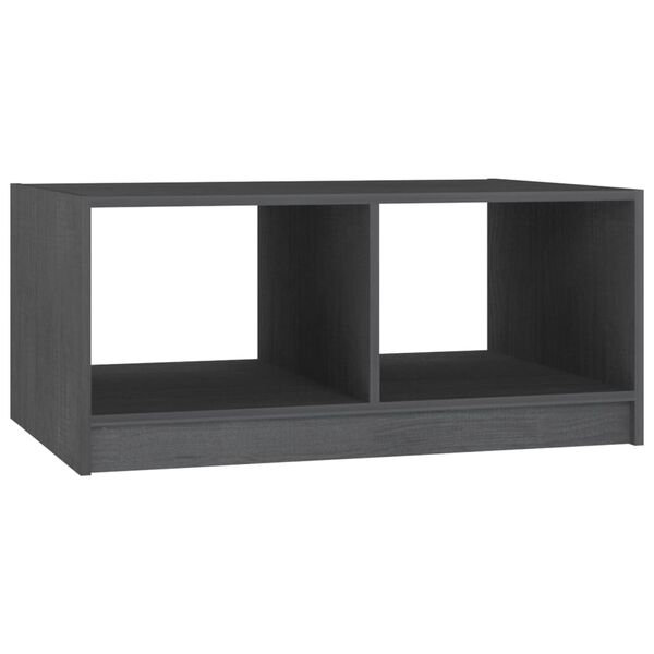 vidaXL Tavolino da Salotto Grigio 75x50x33,5 cm Legno Massello di Pino