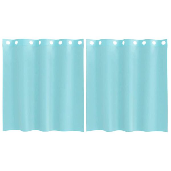 vidaXL Tende in Voile con Occhielli 2 pz Turchese
