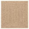 vidaXL Tappeto ZIZUR Beige 240x240 cm Aspetto Iuta Interni ed Esterni
