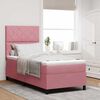 vidaXL Letto a molle con materasso Rosa 90 x 200 cm Tessuto