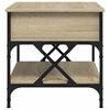 vidaXL Tavolino Salotto Rovere Sonoma 70x50x50 cm Multistrato Metallo