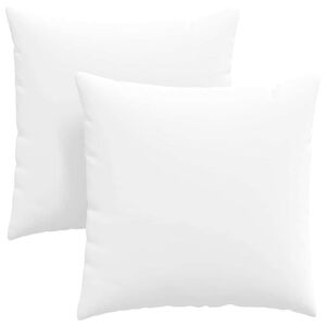 vidaXL Cuscini da Divano 2 pcs Bianco 60 x 60 cm Tessuto